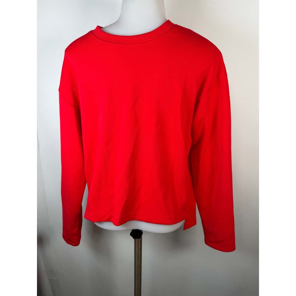 Spanx AirEssentials Crew Neck Sweatshirt Red Long Sleeve Pullover Small